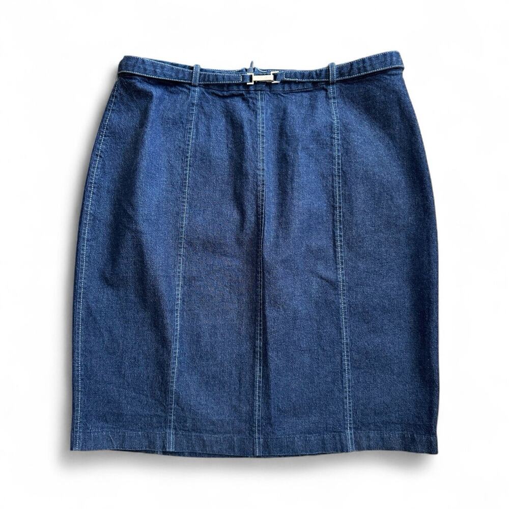 Lee Denim Jean Skirt Women’s Size 14 Silver Metal Clasp